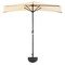 Pure Garden 9 Ft Semicircle Patio Umbrella with Base, Tan 50-145-TB - alternate 3